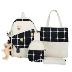 SC043 Student Hiking Casual Sports Backpacks 4-piece Set Schoolbag Campus Travel New Fashion Student Portable Book Bag Set