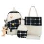SC043 Student Hiking Casual Sports Backpacks 4-piece Set Schoolbag Campus Travel New Fashion Student Portable Book Bag Set