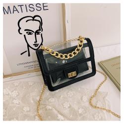 2020 new arrival transparent PVC women shoulder bag summer designer clear jelly beach bag for women