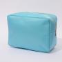 Durable Waterproof Fashion Clutch Pouch Metal Zip Cosmetic Bag Nylon Customize Logo Letters Patch Gifts Rectangular Makeup Bag