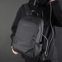 ZR833 New Backpack Laptop Bag PU Waterproof Fabric USB Charge Large High Quality Zipper Backpack Business Schoolbag Travel