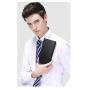HR331 Business Men's Long Wallet PU Leather Sequin Zipper Hidden Pocket Buckle Wallet Purse Men's Wrist Strap Card Holder Clip