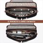 Waterproof Hot Sale Computer Briefcase Case with USB Crossbody Messenger Bag Office Travel Work Laptop PU briefcase for women