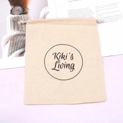 New Arrival Drawstring Cotton Packing Bag For Cosmetic Skincare Product Gift Reusable Custom Logo Printed Muslin Pouch
