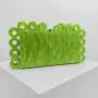 New Fashion Circle Ladies Clutches Wedding Hand Bag Bridal Handbag Metal Chain Ring Designer Acrylic Clutch Evening Bags