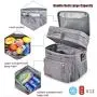 Custom Printed High Quality Multi Layer Lunch Food Bag Office Portable Insulated Cooler Bag for Camping Hiking