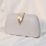 Metal leaf clutch bags small square bag women's handbag 2024 New fashion luxury design evening bag