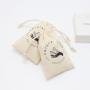 Eco-Friendly Cotton Muslin Drawstring Christmas Gift Bag Small Jewelry Cosmetic Makeup Packaging Dust Cotton Pouch