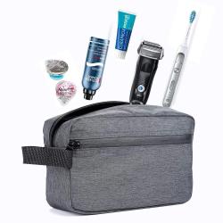 Portable Cosmetic Organizer Pouch Travel Shaving Dopp Kit Waterproof Toiletry Bag For Men
