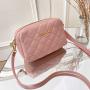 Ladies Mobile Phone Shoulder Bag Diamond Grid PU Leather Crossbody Bags For Women