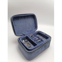 Factory custom logo In Stock Velvet Jewelry Storage Box Luxury Ring Jewelry Box Jewelry Packaging