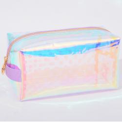 New Clear Polka Dot Shiny Holographic Pouch Ladies Jelly Bag Portable Make Up Pouch Organizer Laser Cosmetic Bag