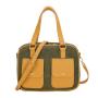 2024 Multicolor Canvas Leather Ladies Purses And Women Bags Handbags With Front Pockets