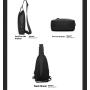 ZF042 Men single shoulder crossbody bag leisure travel waterproof wear cross bag fashion Oxford cloth chest bag USB interface