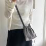 Fashion small Nylon Cross body bag women Drawstring fold soft mini Shoulder bag for mobile phone bags crossbody