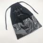 Custom Logo Printing Cotton Linen Plastic Gift Shopping Bag Shoe Dust Storage Bag Large Black Cotton Shoe Packaging Pouch