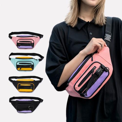 Wholesale Mobile Phone Chest Pack Multifunctional Outdoor Sports Color Contrast Waist Bag Crossbody Shoulder Bag