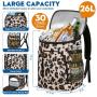 Large Capacity Leakproof 30-Can Insulated Thermal Bag Soft Cooler for Beverage Lunch Travel - Unisex Cooler Backpack