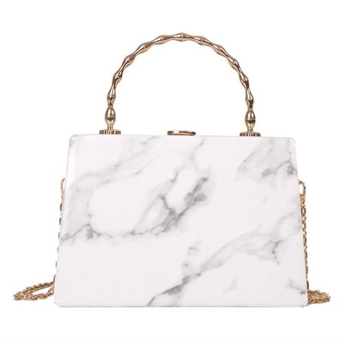 HR486 Women's Fashion Style Dinner Party Clutch Bag New Texture Chain One Shoulder Crossbody Bag Trend Printed Handheld Box Bag