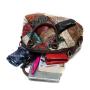 2020 Splicing Embossed Leather Round Bag Women's Crossbody Leather Circle Handbag