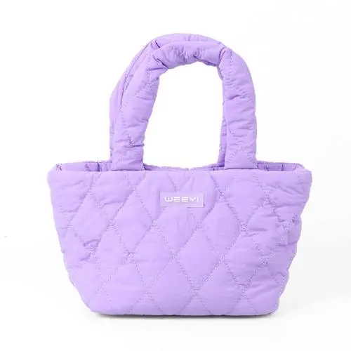 CHANGRONG Custom New Fashion Nylon Puffer Handbag Women Puffy Tote Bag
