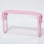 Keymay Candy Color Clear Cosmetic Bag Travel Transparent Makeup Pouch Personalized Waterproof Plastic PVC Zipper Toiletry Bag