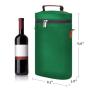 2 Bottle Wine Carrier bag Custom Insulated Padded Red Wine Cooler Bag for Beer Bottle Travel Camping and Picnic