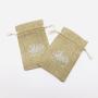 Hot Sale Jute Bag For Agriculture Custom Logo Printed Burlap Gift Jute Pouch Soap Packaging Natural Drawstring Hemp Bag