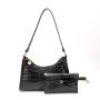 2024 ladies handbag pu leather zipper armpit bag shoulder crossbody bags for women female factory wholesale hobo bag