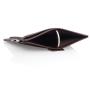 Customized genuine leather card holder slim transparent slots rfid leather business card holder