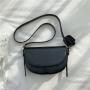Wholesale Korea PU leather vegan Fashion flip cover women's shoulder bags Crossbody Semicircular small bag Women's Messenger Bag