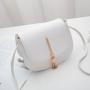 Small bag for women, new Korean style fashion single shoulder bag with tassels and small round bag