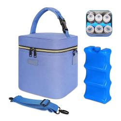 Wholesale Promotional Thermal Insulated Breastmilk Baby Bottle Lunch Cooler Bag Fits 6 Breastmilk Baby Bottles Cooler Tote Bag