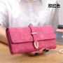 Super Hot Selling ladies Fashion Grid wallet Elegant Foldable Faux Suede woman purse wholesale for all seasons sac tendance 2024