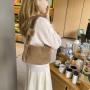 Fashion Style Single Strap Fur Shoulder Bag Women Ladies Colorful Winter Fluffy Handbags