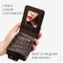 Genuine Leather Custom Mini Lipstick Case with Mirror Cosmetic Bag Travel Makeup Organizer Small Beauty Pouch