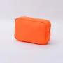 Stock RTS S M L XL Orange Custom Embroidery Stuff Skin Wash Waterproof Nylon Travel Bag Gift Women Girl Makeup Pouch Bag