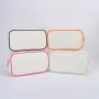Keymay New Design Rts Stock Low Moq Multicolor Gold Zipper Durable Cosmetic Bag Manufacturer Canvas Pouches Makeup Canvas Bags