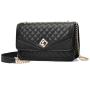 KBW716 Crossbody Bags for Women Leather Quilted Shoulder Bag with Chain Strap Trendy Clutch Satchel Ladies Evening Bag