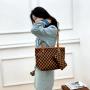 2024 2pcs set  Lady's Casual Chessboard Plaid Printed Tote Bag Single Strap High-Capacity Portable Wallet Pendant Shoulder Bag