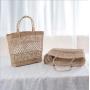 Simple Design Rattan Tote Bag Sea Grass Woven Summer Beach Handbag For Girls