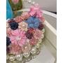 Hot Selling New Design woman Flowers and Diamond bags Beach Chic Woman Handbag Underarm Bags Fashion Pearl Chain Handbags