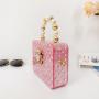 Custom 2024 Rhinestone Rectangular  Ladies Acrylic Clutch Bag Fashion Women Tote Bag Casual Wedding Evening Bag