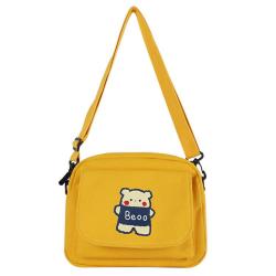 Cute Girl Canvas Bag Female Student Korean Style Diagonal All-match Shoulder Bag
