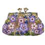 Luxury Rhinestone Purse Enamel Painting Flower Crystal Clutch Bag for Formal Party 2024 Factory Wholesales