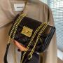 Nice Design Small Square Women Bags 2023 Chain Ladies Designer Shoulder Bag Lock Button Diamond Lattice Fashion Handbags Popular