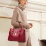 OEM ODM Bolsas Women Handbags Solid Color  Vegan Leather 4 PCS Set Mini Purses Custom Ladies Shoulder Handbags