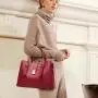 OEM ODM Bolsas Women Handbags Solid Color  Vegan Leather 4 PCS Set Mini Purses Custom Ladies Shoulder Handbags