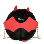 Cute flush bat design girls chain shoulder bag custom lovely fake fur women crossbody bag