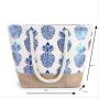 Girls Shopping Handbag Pineapple Printed Shoulder Bag Cotton Large Capacity Ladies Beach Bag For Summer Holiday